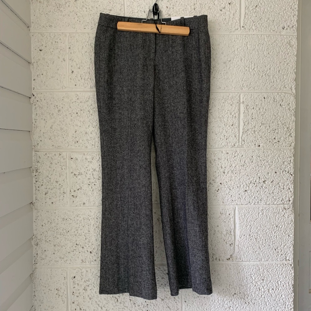 Modern Boot Cut Business Tweed Slacks